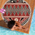 Vintage Bula Fiji Beach Blanket Red Tapa Masi Motif