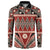 Vintage Bula Fiji Button Sweatshirt Red Tapa Masi Motif