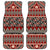 Vintage Bula Fiji Car Mats Red Tapa Masi Motif