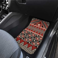 Vintage Bula Fiji Car Mats Red Tapa Masi Motif