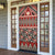 Vintage Bula Fiji Door Cover Red Tapa Masi Motif - Polynesian Pride