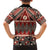 Vintage Bula Fiji Family Matching Summer Maxi Dress and Hawaiian Shirt Red Tapa Masi Motif