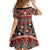Vintage Bula Fiji Family Matching Summer Maxi Dress and Hawaiian Shirt Red Tapa Masi Motif