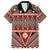 Vintage Bula Fiji Family Matching Summer Maxi Dress and Hawaiian Shirt Red Tapa Masi Motif