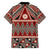 Vintage Bula Fiji Family Matching Summer Maxi Dress and Hawaiian Shirt Red Tapa Masi Motif