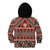 Vintage Bula Fiji Kid Hoodie Red Tapa Masi Motif