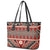 Vintage Bula Fiji Leather Tote Bag Red Tapa Masi Motif