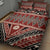 Vintage Bula Fiji Quilt Bed Set Red Tapa Masi Motif