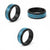 Vintage Bula Fiji Spinner Ring Blue Tapa Motif Fijian Tribal Masi - Polynesian Pride