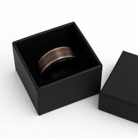 Vintage Bula Fiji Spinner Ring Brown Tapa Motif Fiji Traditional Masi Pattern - Polynesian Pride