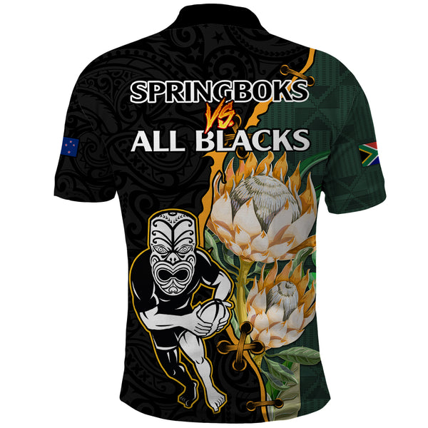 South Africa Protea and New Zealand Sherpa Hoodie Go All Black-Springboks Rugby with Kente And Maori LT9