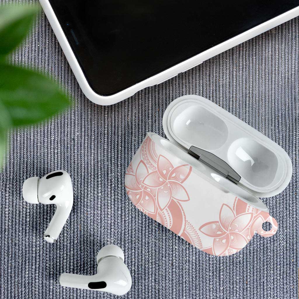 Polynesian Tribal Plumeria Lotu Tamaiti AirPods Case Pastel Blush - Polynesian Pride