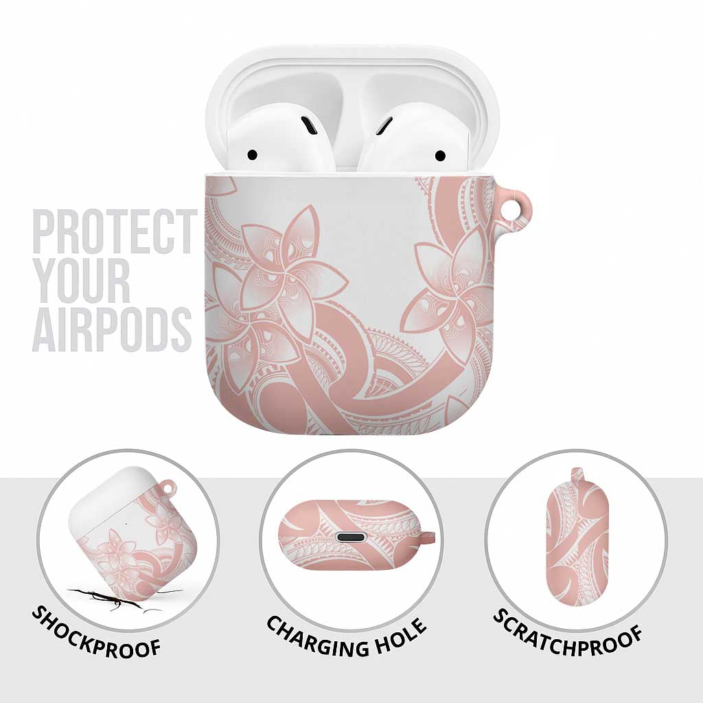 Polynesian Tribal Plumeria Lotu Tamaiti AirPods Case Pastel Blush - Polynesian Pride