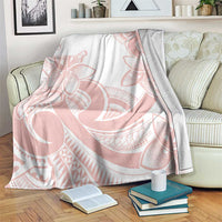 Polynesian Tribal Plumeria Lotu Tamaiti Blanket Pastel Blush LT9 Blush - Polynesian Pride