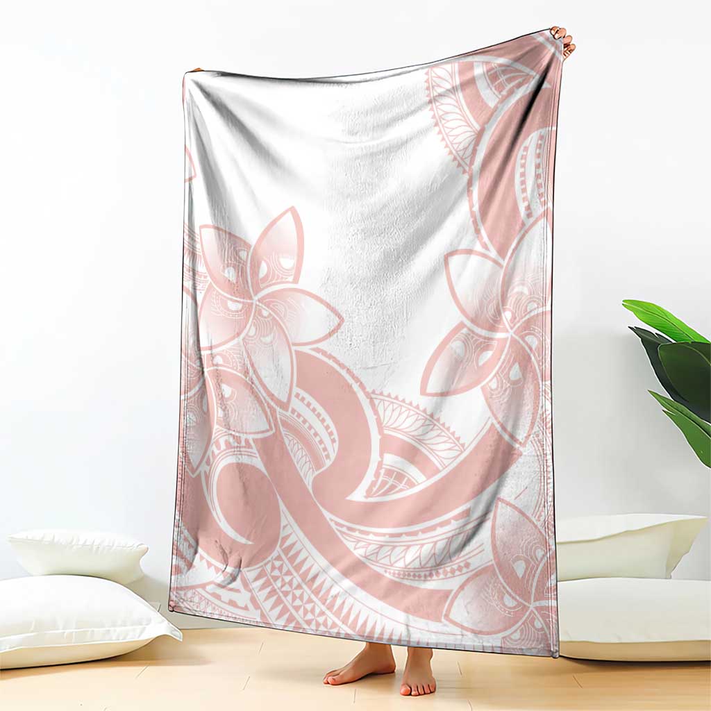 Polynesian Tribal Plumeria Lotu Tamaiti Blanket Pastel Blush LT9 - Polynesian Pride