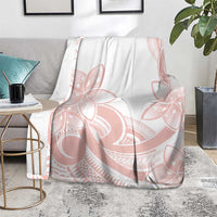 Polynesian Tribal Plumeria Lotu Tamaiti Blanket Pastel Blush LT9 - Polynesian Pride