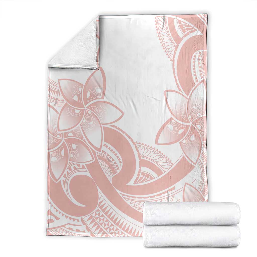 Polynesian Tribal Plumeria Lotu Tamaiti Blanket Pastel Blush LT9 - Polynesian Pride