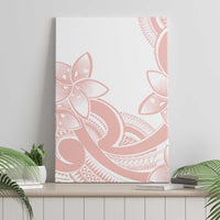 Polynesian Tribal Plumeria Lotu Tamaiti Canvas Wall Art Pastel Blush - Polynesian Pride