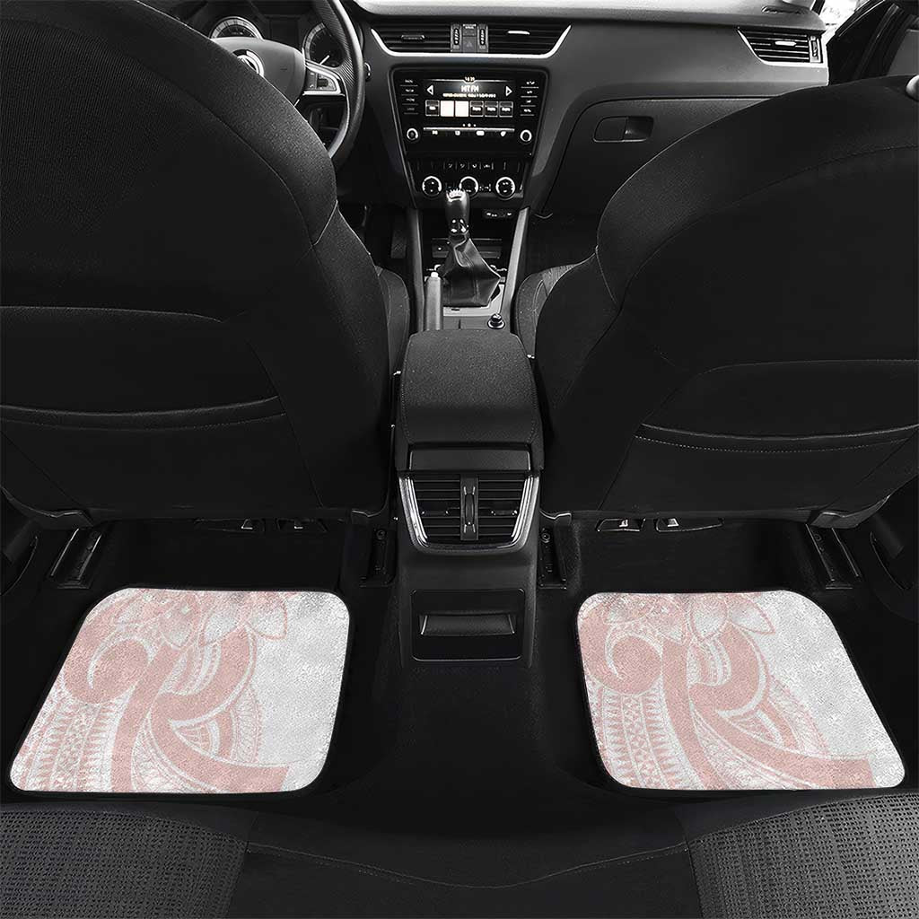 Polynesian Tribal Plumeria Lotu Tamaiti Car Mats Pastel Blush - Polynesian Pride