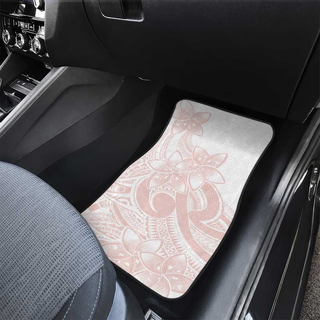 Polynesian Tribal Plumeria Lotu Tamaiti Car Mats Pastel Blush - Polynesian Pride