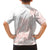 Polynesian Tribal Plumeria Lotu Tamaiti Family Matching Off The Shoulder Long Sleeve Dress and Hawaiian Shirt Pastel Blush - Polynesian Pride
