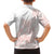 Polynesian Tribal Plumeria Lotu Tamaiti Family Matching Off Shoulder Short Dress and Hawaiian Shirt Pastel Blush - Polynesian Pride
