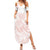 Polynesian Tribal Plumeria Lotu Tamaiti Family Matching Summer Maxi Dress and Hawaiian Shirt Pastel Blush - Polynesian Pride