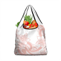 Polynesian Tribal Plumeria Lotu Tamaiti Grocery Bag Pastel Blush - Polynesian Pride