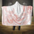 Polynesian Tribal Plumeria Lotu Tamaiti Hooded Blanket Pastel Blush - Polynesian Pride