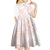 Polynesian Tribal Plumeria Lotu Tamaiti Kid Short Sleeve Dress Pastel Blush - Polynesian Pride