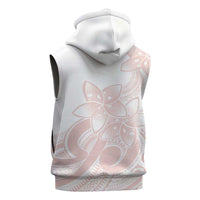 Polynesian Tribal Plumeria Lotu Tamaiti Sleeveless Hoodie Pastel Blush - Polynesian Pride