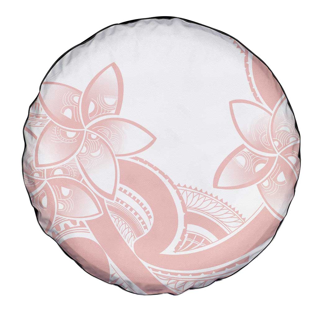Polynesian Tribal Plumeria Lotu Tamaiti Spare Tire Cover Pastel Blush - Polynesian Pride