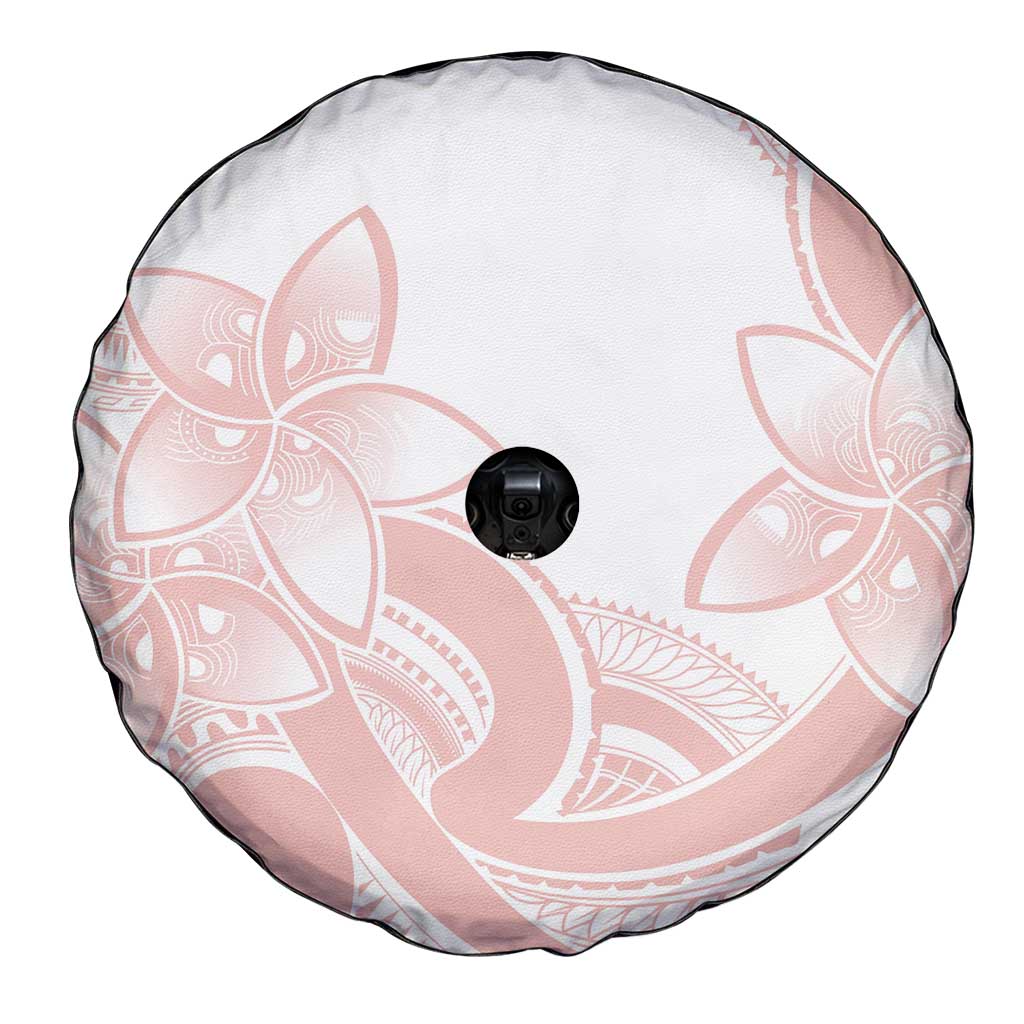 Polynesian Tribal Plumeria Lotu Tamaiti Spare Tire Cover Pastel Blush - Polynesian Pride