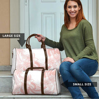 Polynesian Tribal Plumeria Lotu Tamaiti Travel Bag Pastel Blush - Polynesian Pride