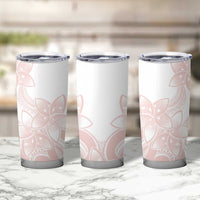 Polynesian Tribal Plumeria Lotu Tamaiti Tumbler Cup Pastel Blush - Polynesian Pride