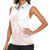 Polynesian Tribal Plumeria Lotu Tamaiti Women Sleeveless Polo Shirt Pastel Blush - Polynesian Pride