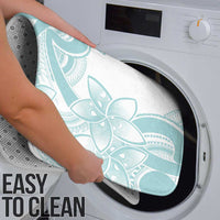 Polynesian Tribal Plumeria Lotu Tamaiti Bathroom Set Pastel Cyan - Polynesian Pride