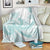 Polynesian Tribal Plumeria Lotu Tamaiti Blanket Pastel Cyan - Polynesian Pride