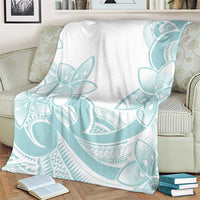 Polynesian Tribal Plumeria Lotu Tamaiti Blanket Pastel Cyan LT9 - Polynesian Pride