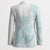 Polynesian Tribal Plumeria Lotu Tamaiti Blazer Pastel Cyan - Polynesian Pride