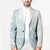 Polynesian Tribal Plumeria Lotu Tamaiti Blazer Pastel Cyan - Polynesian Pride