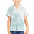 Polynesian Tribal Plumeria Lotu Tamaiti Family Matching Off Shoulder Short Dress and Hawaiian Shirt Pastel Cyan - Polynesian Pride