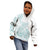 Polynesian Tribal Plumeria Lotu Tamaiti Kid Hoodie Pastel Cyan - Polynesian Pride