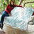 Polynesian Tribal Plumeria Lotu Tamaiti Quilt Pastel Cyan - Polynesian Pride