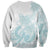 Polynesian Tribal Plumeria Lotu Tamaiti Sweatshirt Pastel Cyan - Polynesian Pride