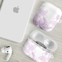 Polynesian Tribal Plumeria Lotu Tamaiti AirPods Case Pastel Mauve - Polynesian Pride