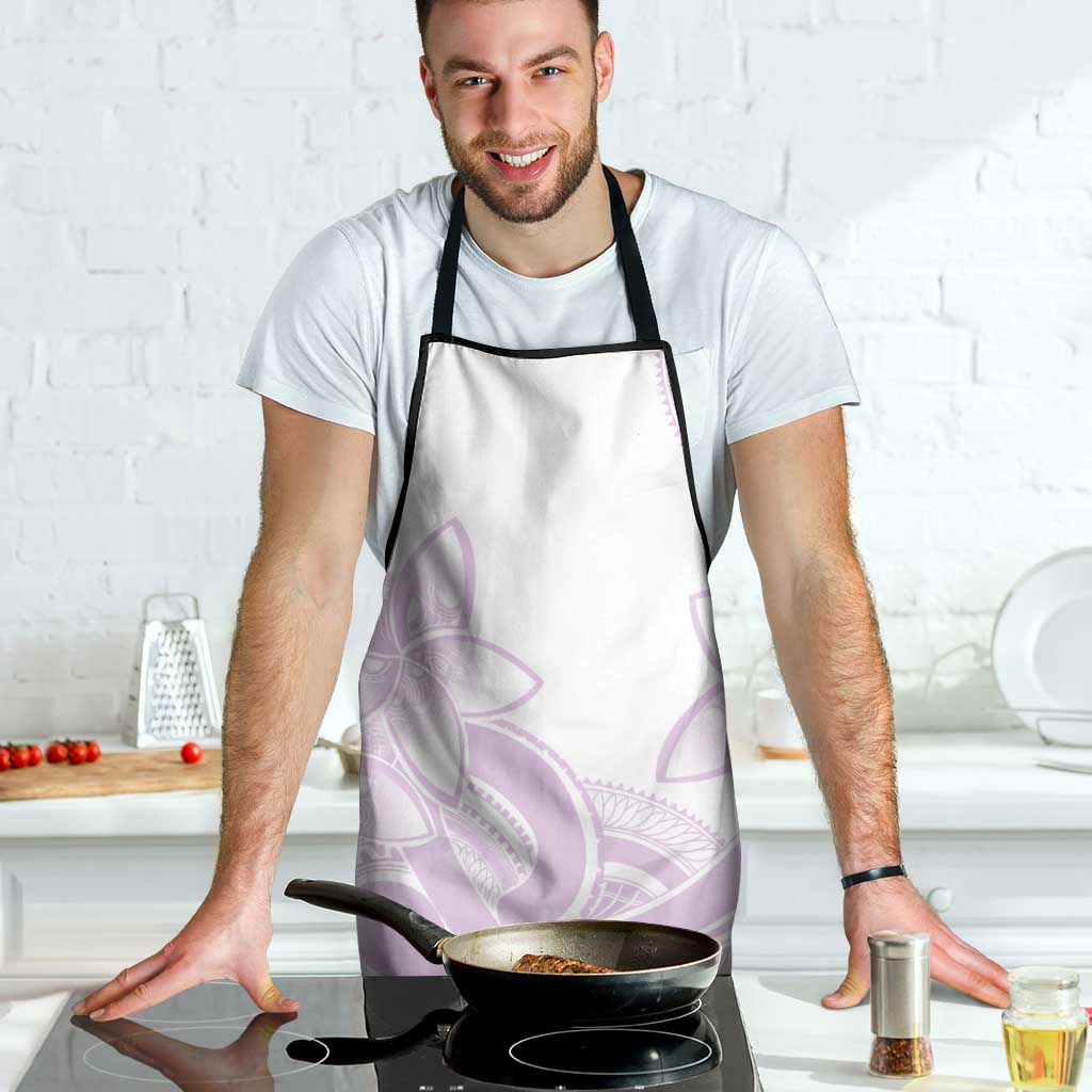 Polynesian Tribal Plumeria Lotu Tamaiti Apron Pastel Mauve - Polynesian Pride