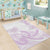 Polynesian Tribal Plumeria Lotu Tamaiti Area Rug Pastel Mauve - Polynesian Pride