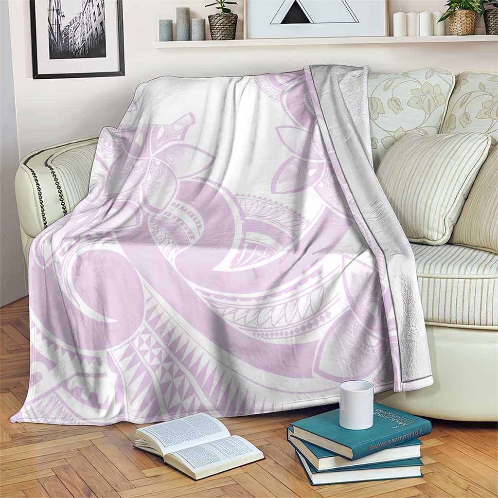 Polynesian Tribal Plumeria Lotu Tamaiti Blanket Pastel Mauve LT9 Mauve - Polynesian Pride