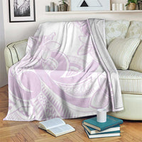 Polynesian Tribal Plumeria Lotu Tamaiti Blanket Pastel Mauve LT9 Mauve - Polynesian Pride